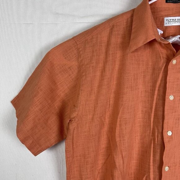 Vintage Tuttle Golf Collection Shirt Large Orange Button Up‎ Casual - Picture 3 of 9